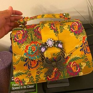 Aldo multi color yellow handbag